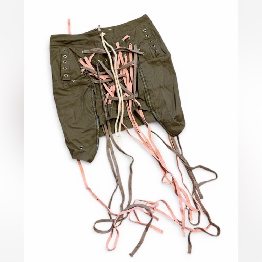 Army Green Skirt with laces